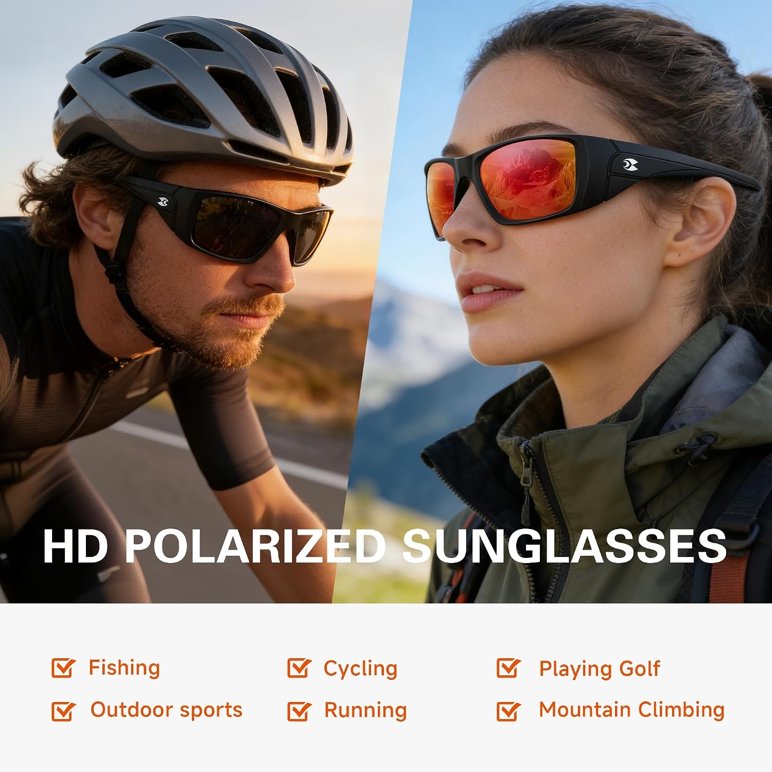 image:imagesuoso Polarized Sports Sunglasses for Men UV400 Wrap Around TR90 Ideal for Fishing Driving Cycling Running Golf Wide Temples Polarized Lenses Reduce Glare Scratch Resistant AntiSlipC05black Clear Camo FrameBlue Lens