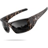 image:imagesuoso Polarized Sports Sunglasses for Men UV400 Wrap Around TR90  Ideal for Fishing Driving Cycling Running Golf Wide Temples Polarized Lenses Reduce Glare Scratch Resistant AntiSlipC11black  Clear Brown FrameGrey Lens